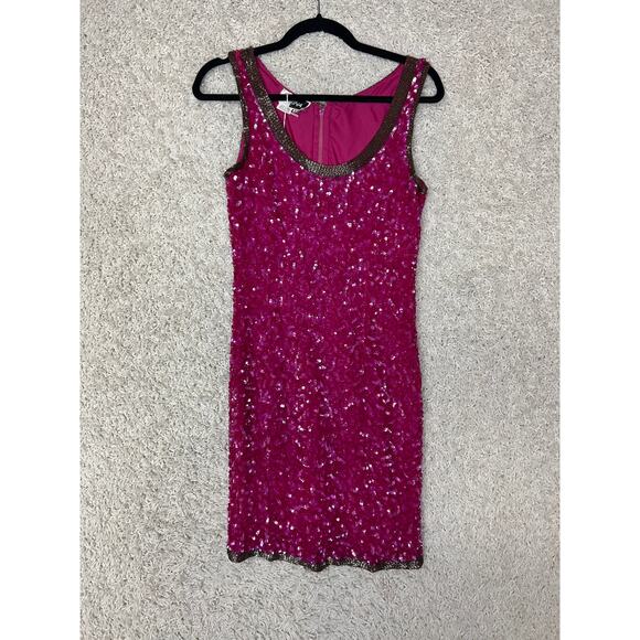 Vintage Silk Sequin Dress Small - Picture 1 of 9